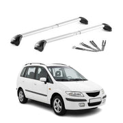 Barres de toit pour Mazda Premacy I 1999-2004 Aluminium Gris Argenté 2pièces ABE