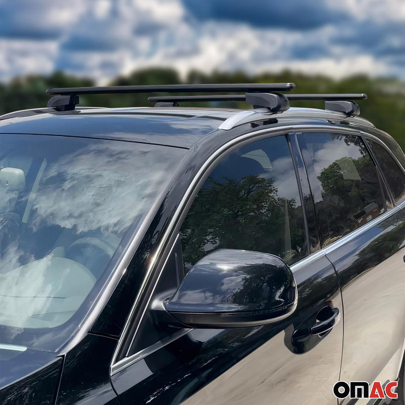 Barres de toit Transversales pour Mercedes EQA 2020-2023 Aluminium Noir ABE