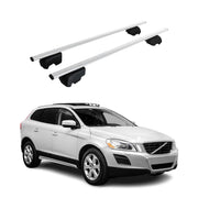 Barres de toit Transversales pour Volvo XC60 2009-2017 Fer Argent ABE
