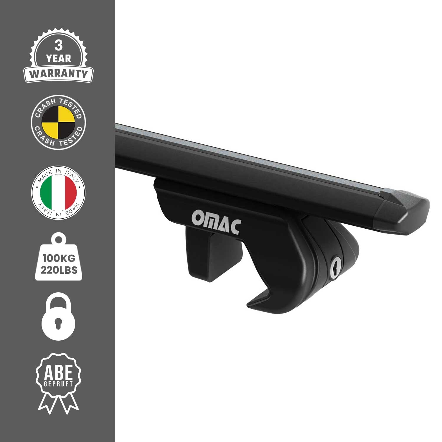 Barres de toit transversales ABE pour Mazda MPV LV 1995-1999 Aluminium Noir 2x