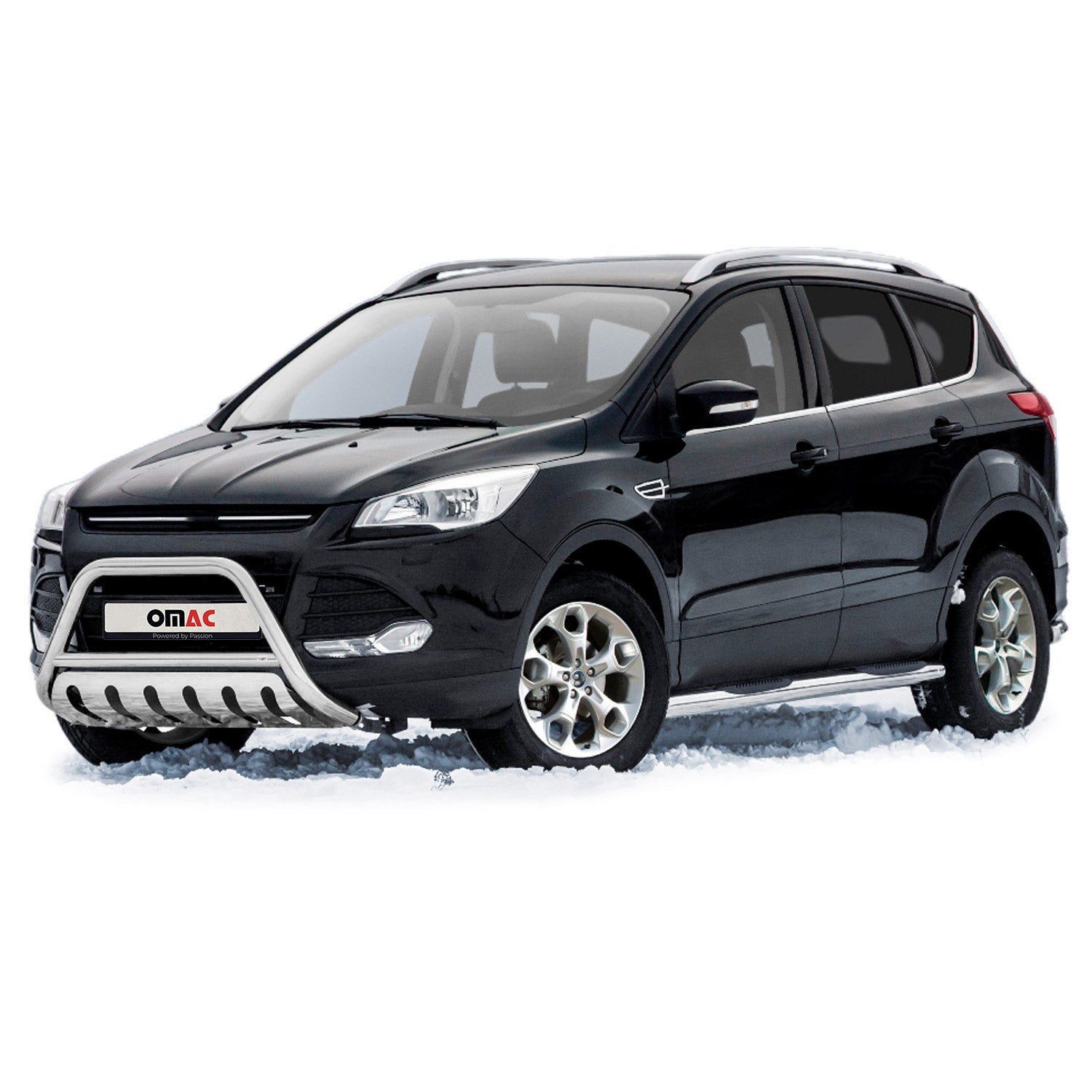 Pare-Buffle Avant Pour Ford Kuga II 2012-2017 Pre-FL en Acier Inoxydable Argent