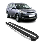 Marchepieds Latéraux pour Citroen C-Crosser 2007-2013 Gris Noir Aluminium 2Pcs