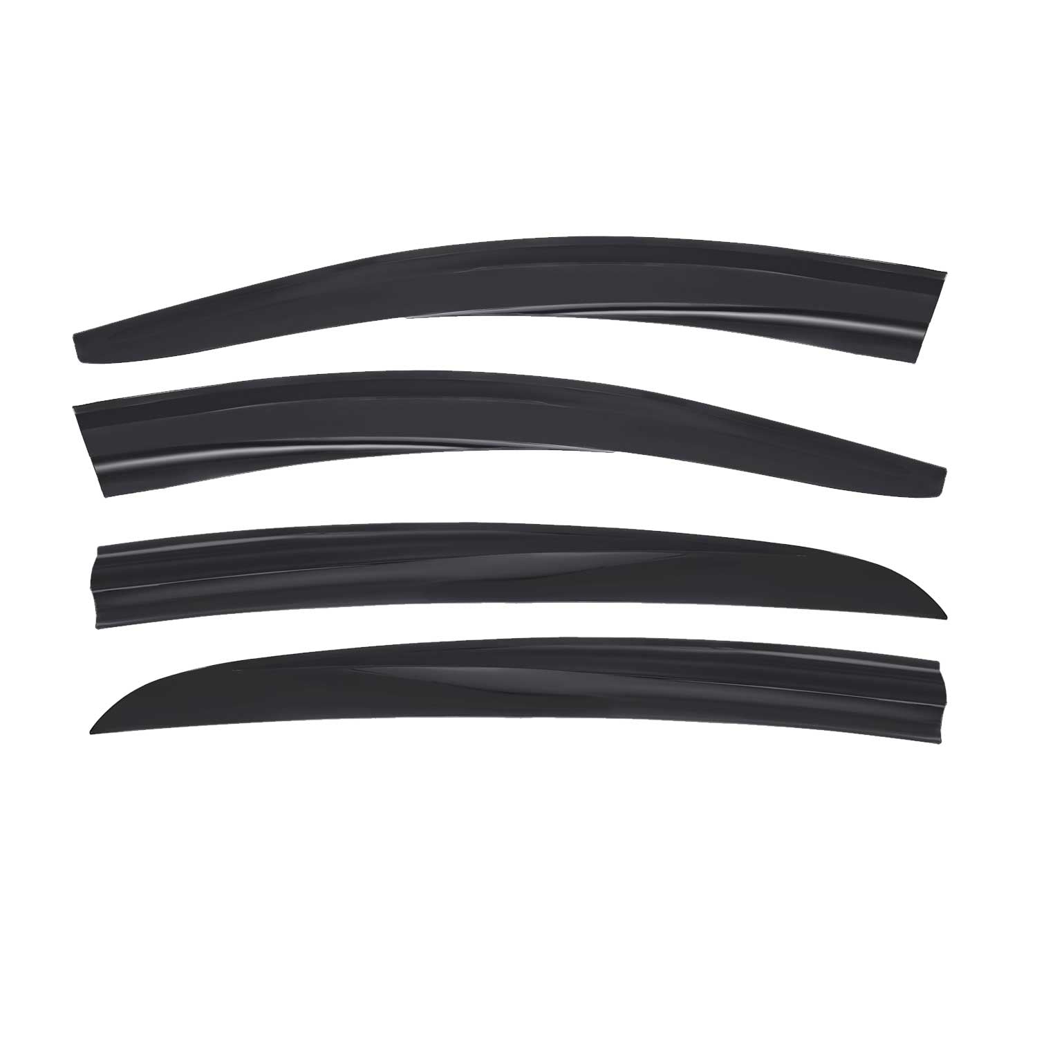 Déflecteurs de Vent pluie d'air pour Renault Fluence 2010-2021 Acrylique Noir 4x