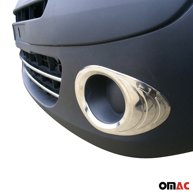 Cadre Phare Antibrouillard pour Renault Kangoo II 2008 en acier inox Chromé