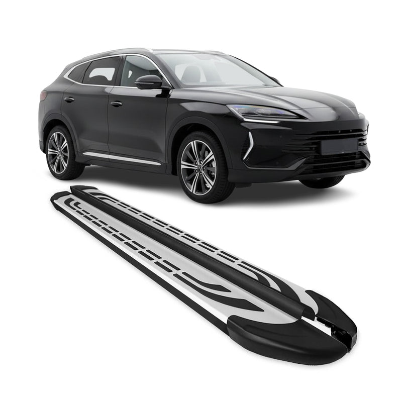2023-2025 BYD Seal U SUV Marchepieds Latéraux pédale Alu Gris Noir 2Pcs
