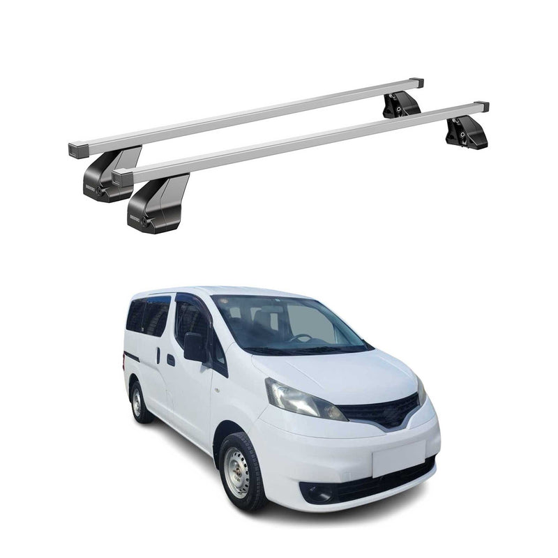 Barres de toit transversales pour Nissan NV200 2009-2024 Acier Gris