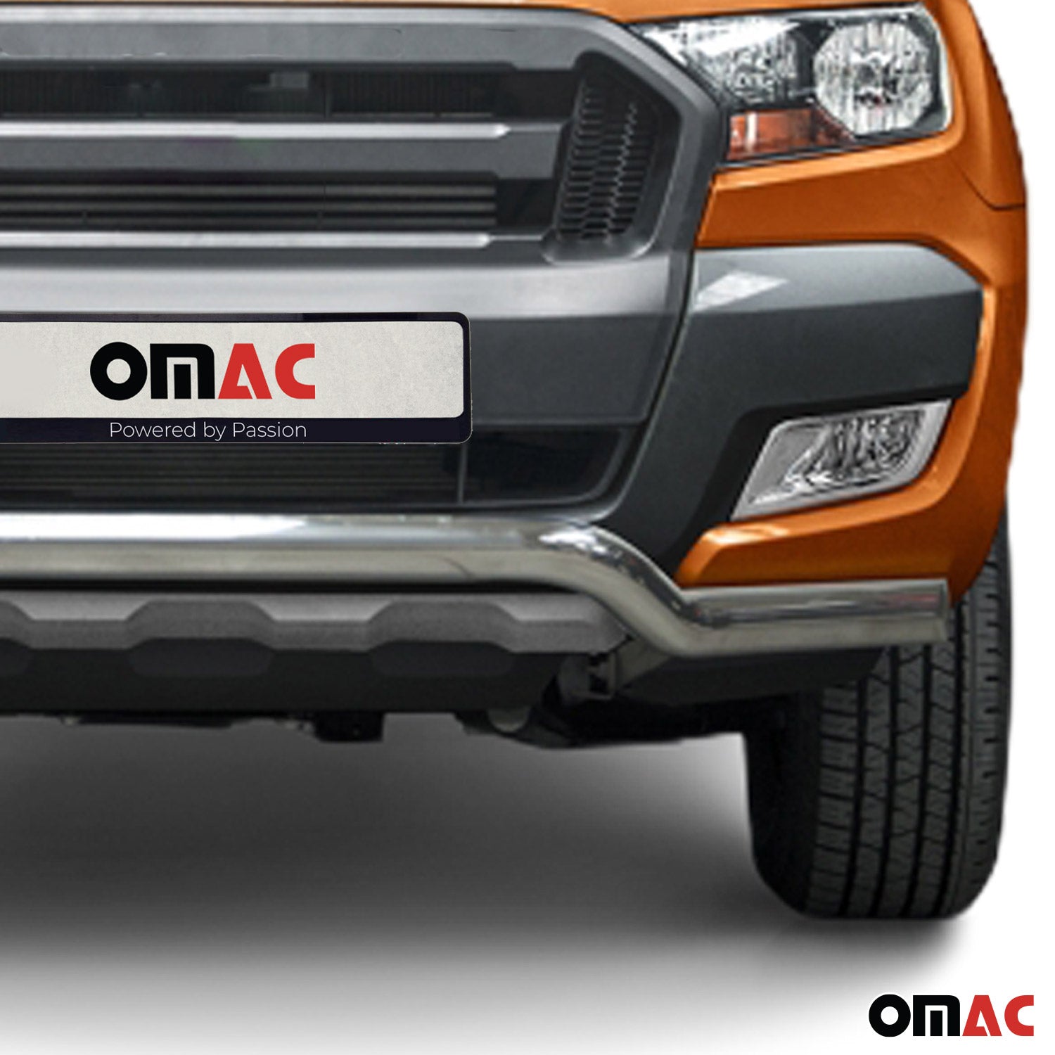 Pare-Buffle Avant Pour Ford Ranger 2015-2016 Acier Inoxydable Argent
