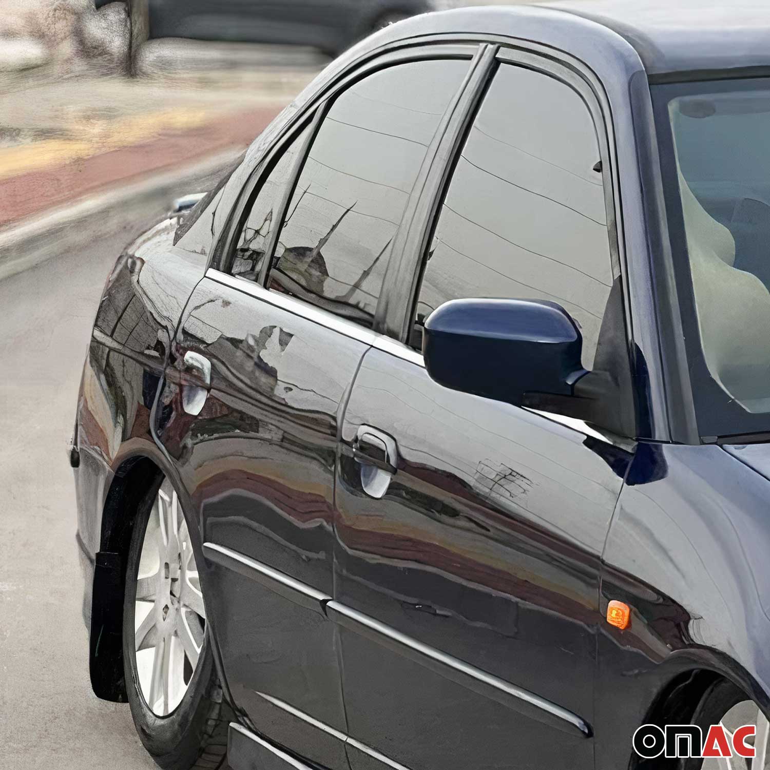 Garniture de Fenêtre pour Honda Civic Berline 2000-2005 Acier Inox 4Pcs