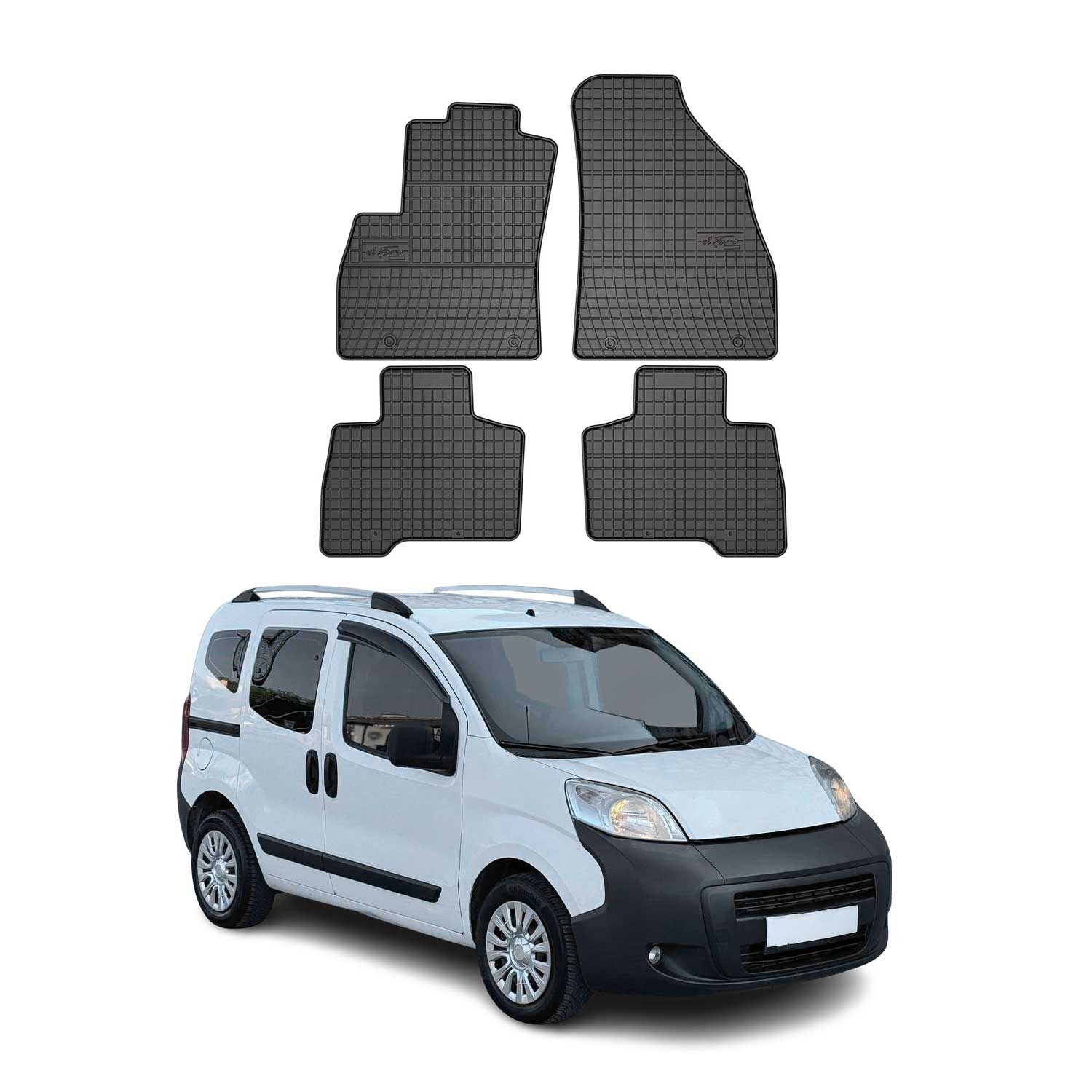Tapis de Sol pour Peugeot Bipper 2008-2014 OMAC Noir Caoutchouc