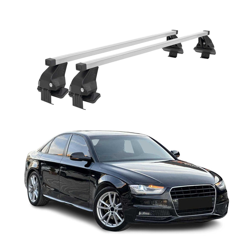Barres de transversales Menabo pour Audi A4 B8 Berline 2012-2015 FL Acier Gris