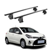 Barres de toit transversales acier pour Toyota Yaris III HB 2012-2019 Noir 2Pcs