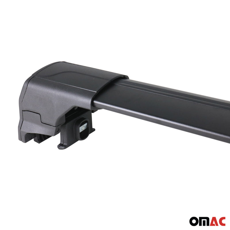 Barres de toit transversales pour BMW iX3 G08 2020-2024 Alu Noir TÜV ABE