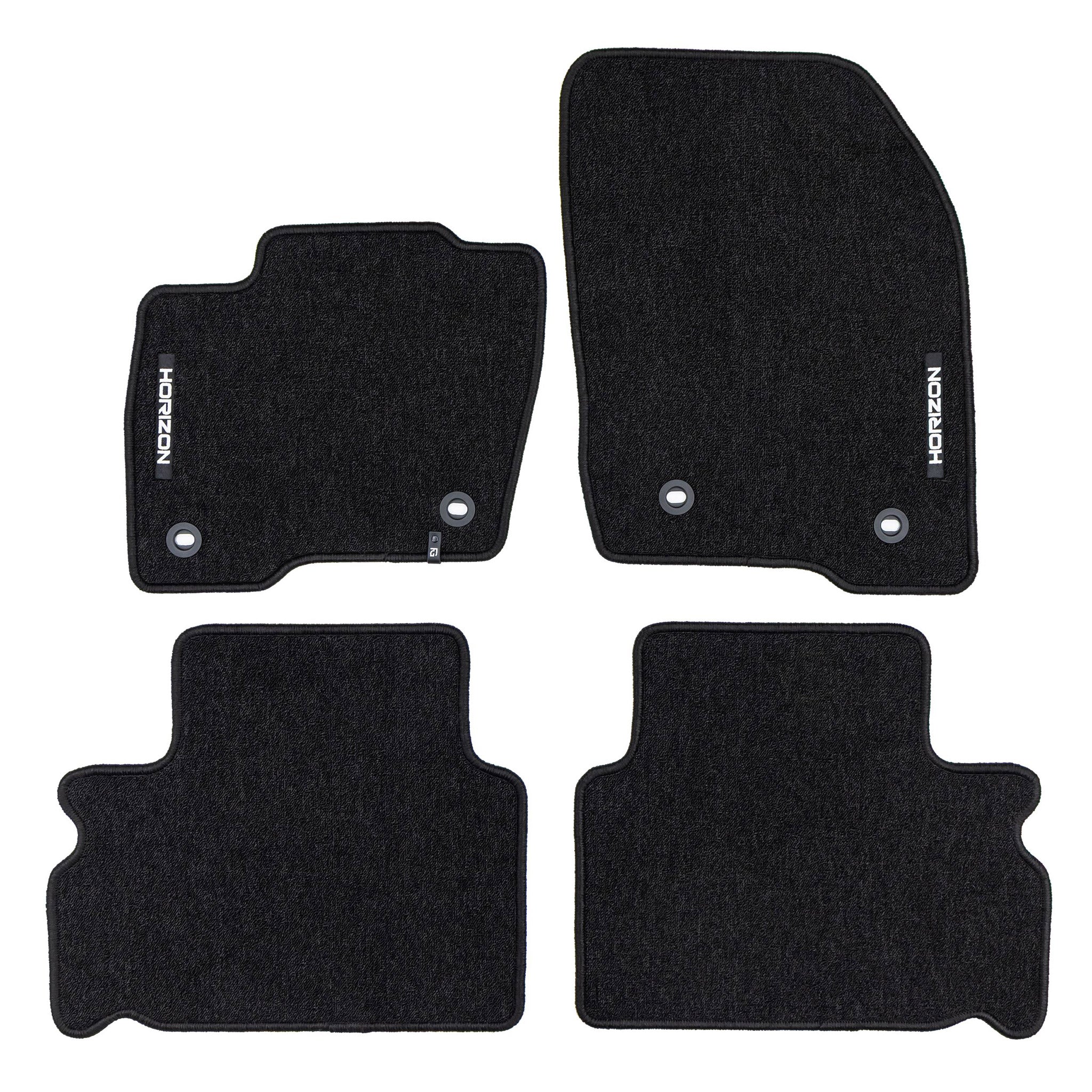 Tapis de sol pour Ford Galaxy II 2006-2015 / S-Max I 2006-2014 Velours Noir 4Pcs