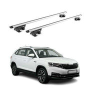 Barres de toit transversales pour Skoda Kamiq 2019-2026 Alu Gris Argenté 2x ABE