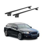 Barres de toit transversales pour Audi A6 SW C6 2005-2011 Alu Noir 2 pièces ABE