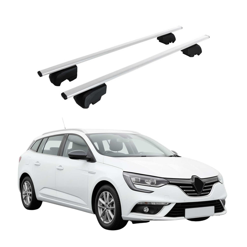 Barres de toit transversales pour Renault Megane mk4 Grandtour 2016-25 Fer Gris
