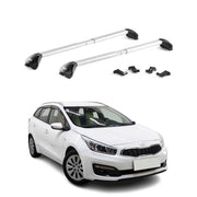 Barres de toit transversales pour Kia Ceed II Break 2012-2018 Aluminium Gris ABE