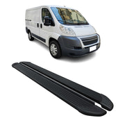 Marchepieds Latéraux pour Peugeot Boxer 2006-2026 Aluminium Noir L1 Court 2Pcs
