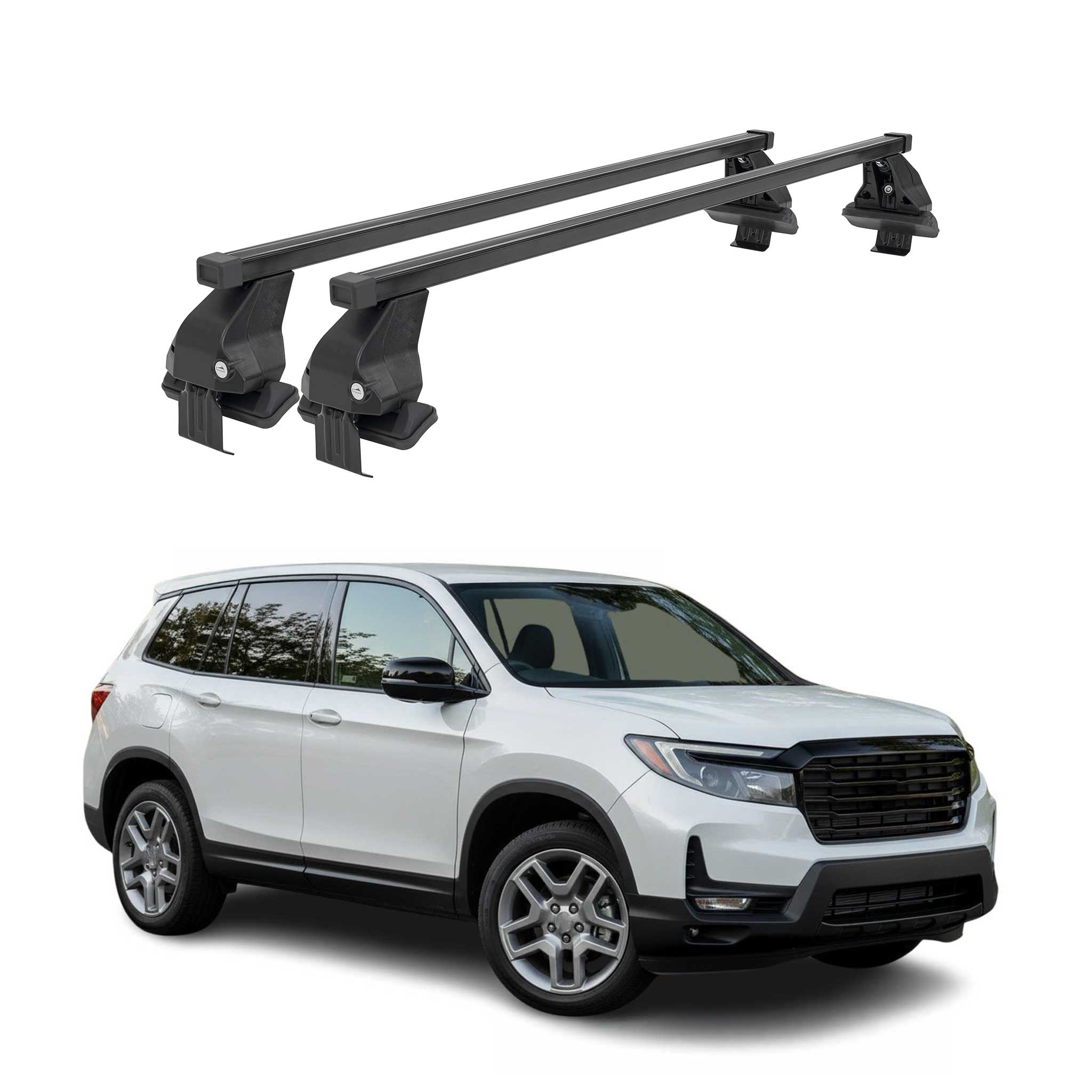 Barres Transversales Menabo pour Honda Passport III 2019-2025 Noir