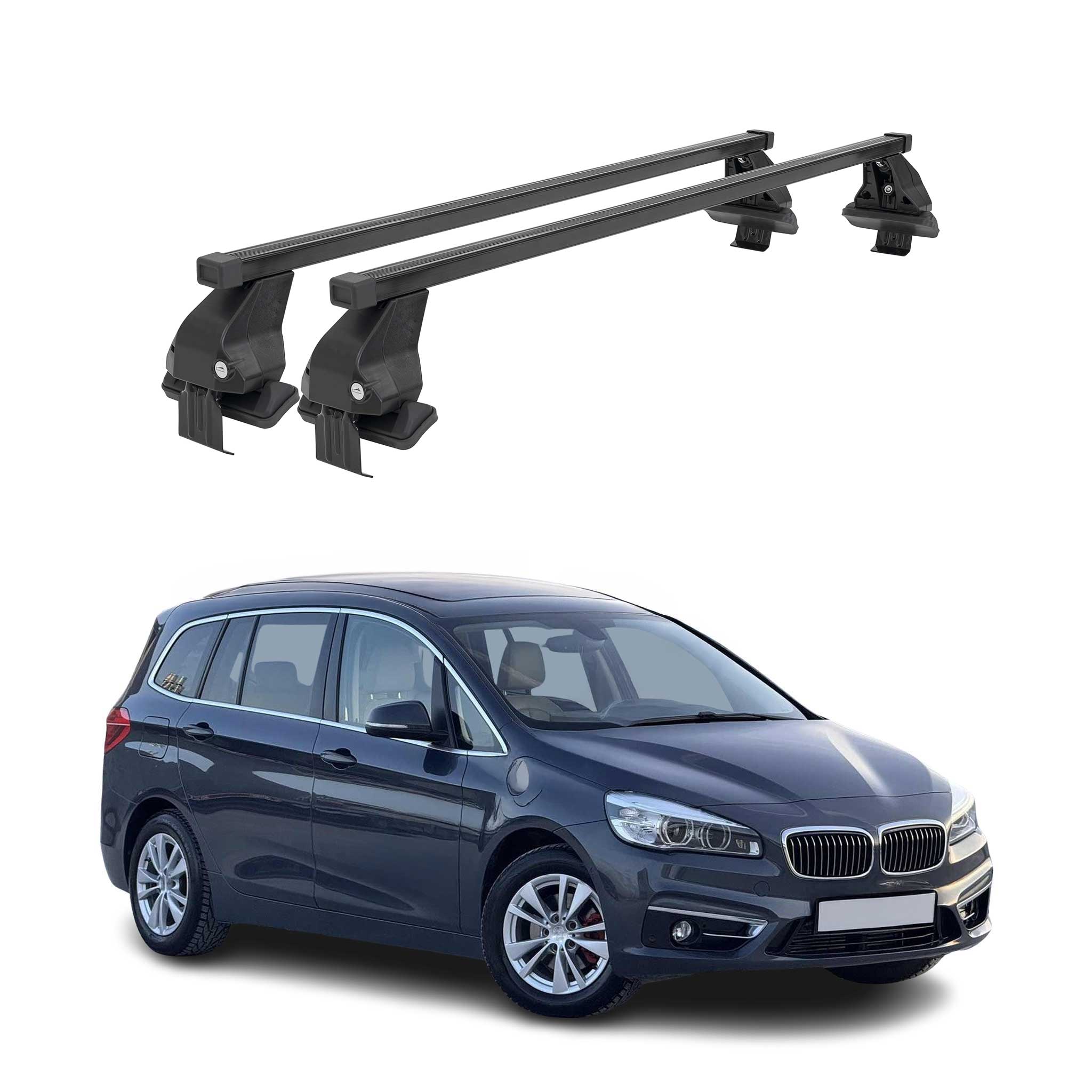 Barres de transversales Menabo pour BMW Série 2 Gran Tourer F46 2014-2024 Noir