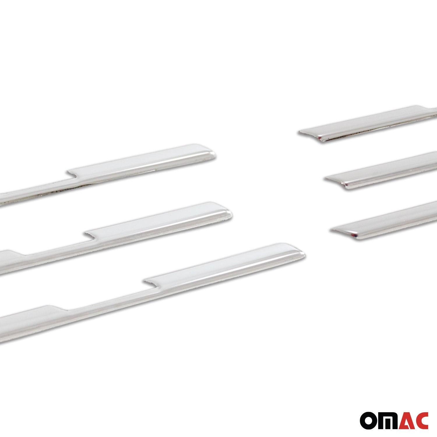 Moulure de calandre avant pour Renault Captur 2019-2026 6Pcs en Acier Silver