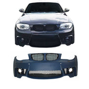 Pare-chocs avant pour BMW Series 1 E81/E82/E87/E88 2004-2013 Plastique Noir 1x
