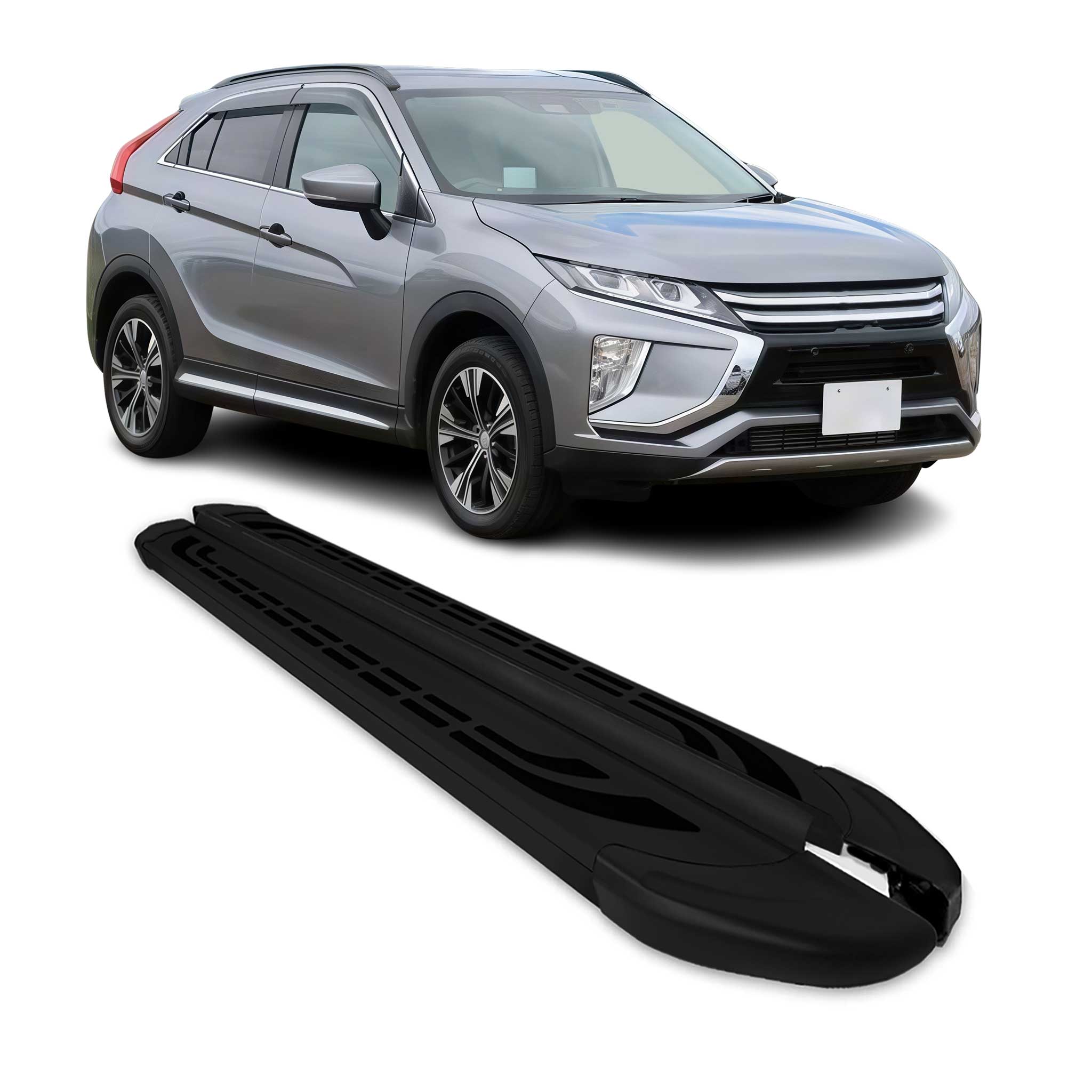 Marchepieds Latéraux pour Mitsubishi Eclipse Cross 2018-2026 Aluminium Noir 2Pcs