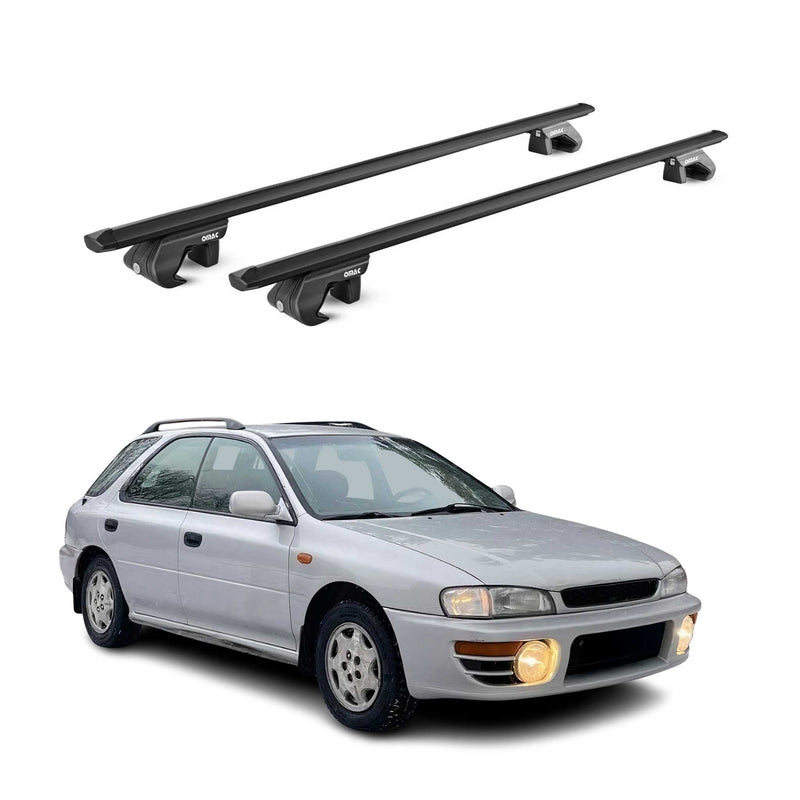 Barres de toit transversales pour Subaru Impreza Break XV 1993-2012 Noir ABE