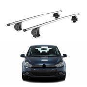 Barres de toit transversales Alu pour VW Golf mk6 HB Break 2008-2012 5Portes 2x