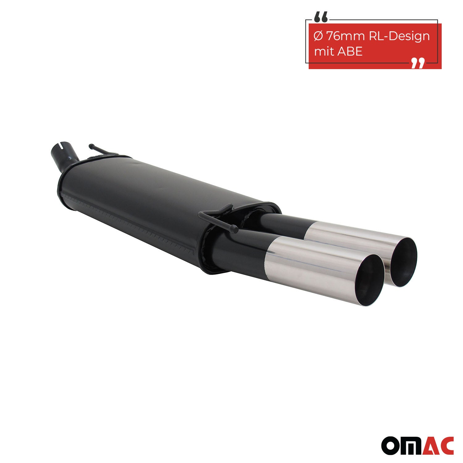 Échappement arrière sport Novus pour Opel Corsa D 2x76mm RL-Design avec ABE