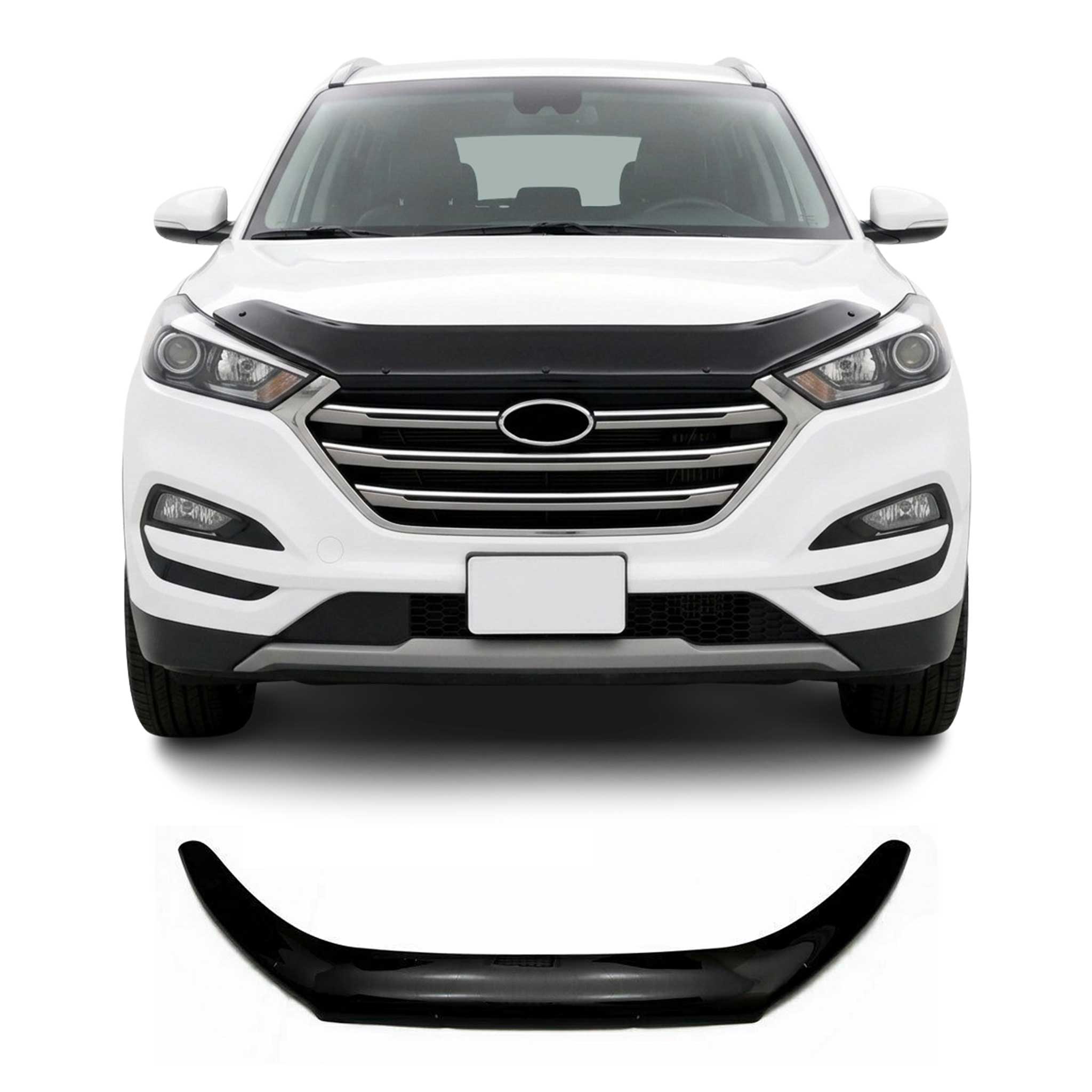 Deflecteurs d'air capot de voiture pour Hyundai Tucson 2015-2021 Acrylique Noir