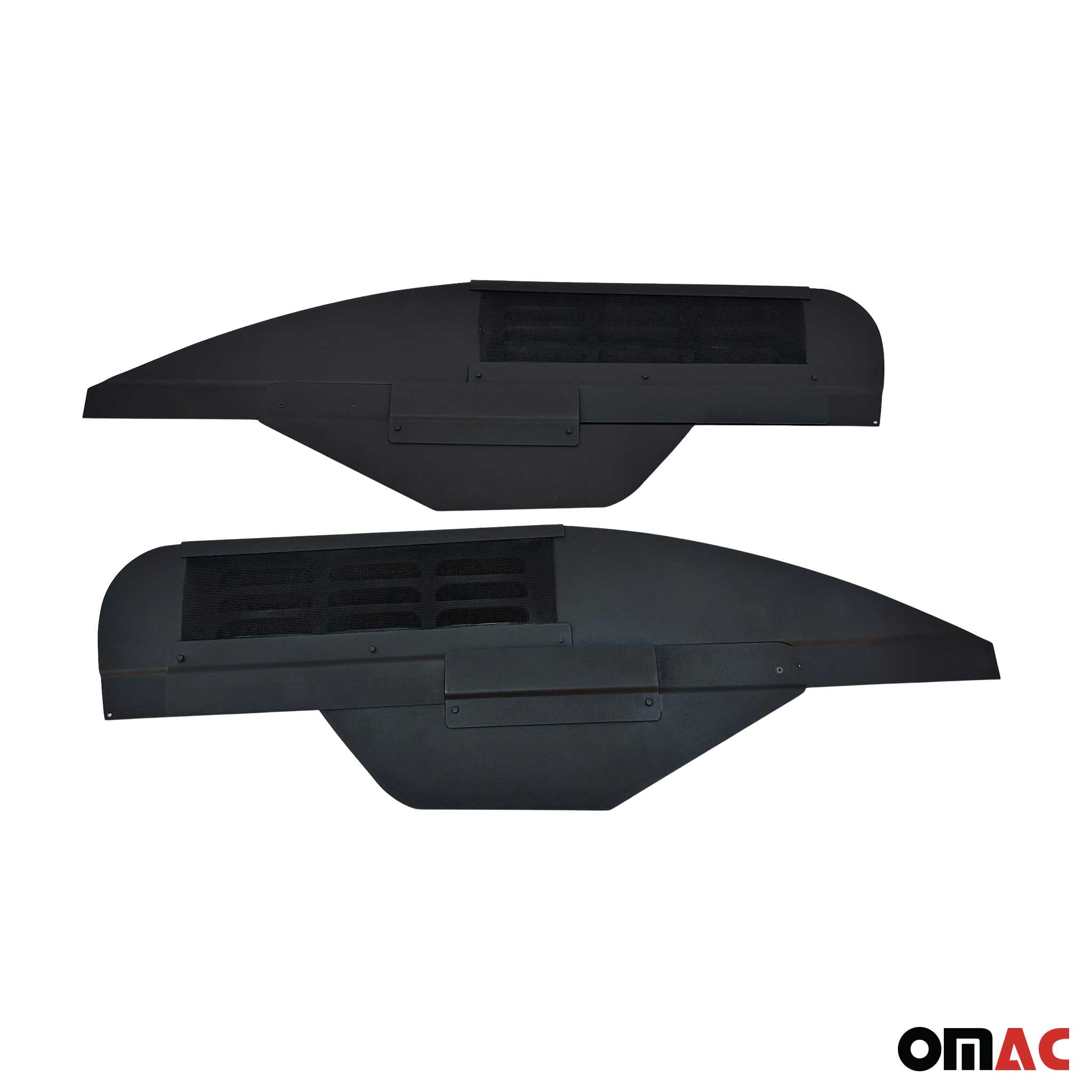 Grille d'aération de Fenêtre pour Ford Tourneo Custom II 2024-2026 Alu Noir 2Pcs