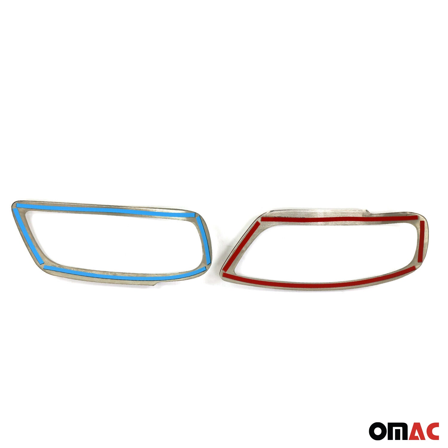 Cadre phare avant pour VW Caddy 2003-2010 en acier inox Chromé