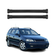 Barres de toit transversales pour Opel Astra G SW 1998-2004 Aluminium Noir
