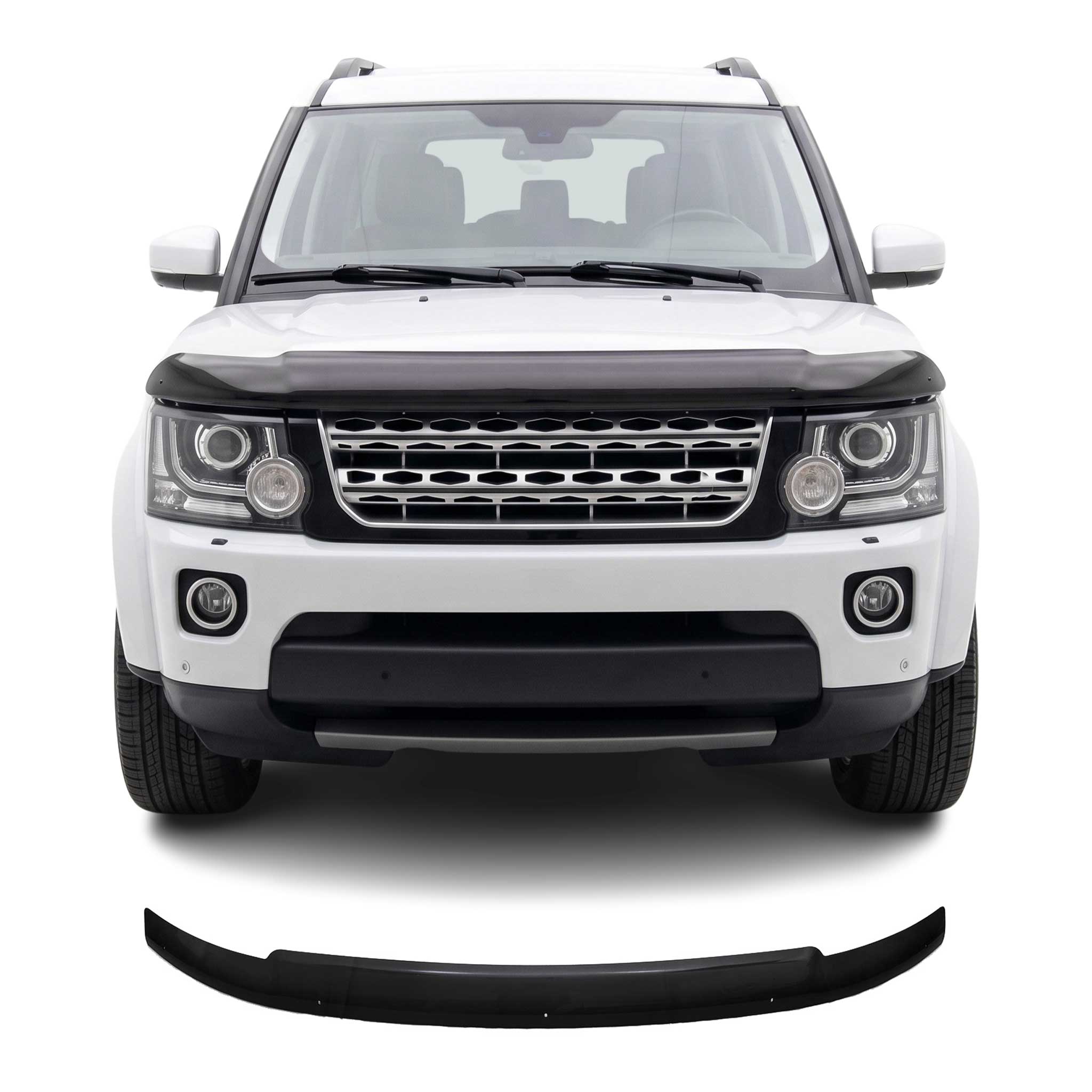 Deflecteurs d'air de capot pour Land Rover Discovery 2009-2017 Acrylique Noir