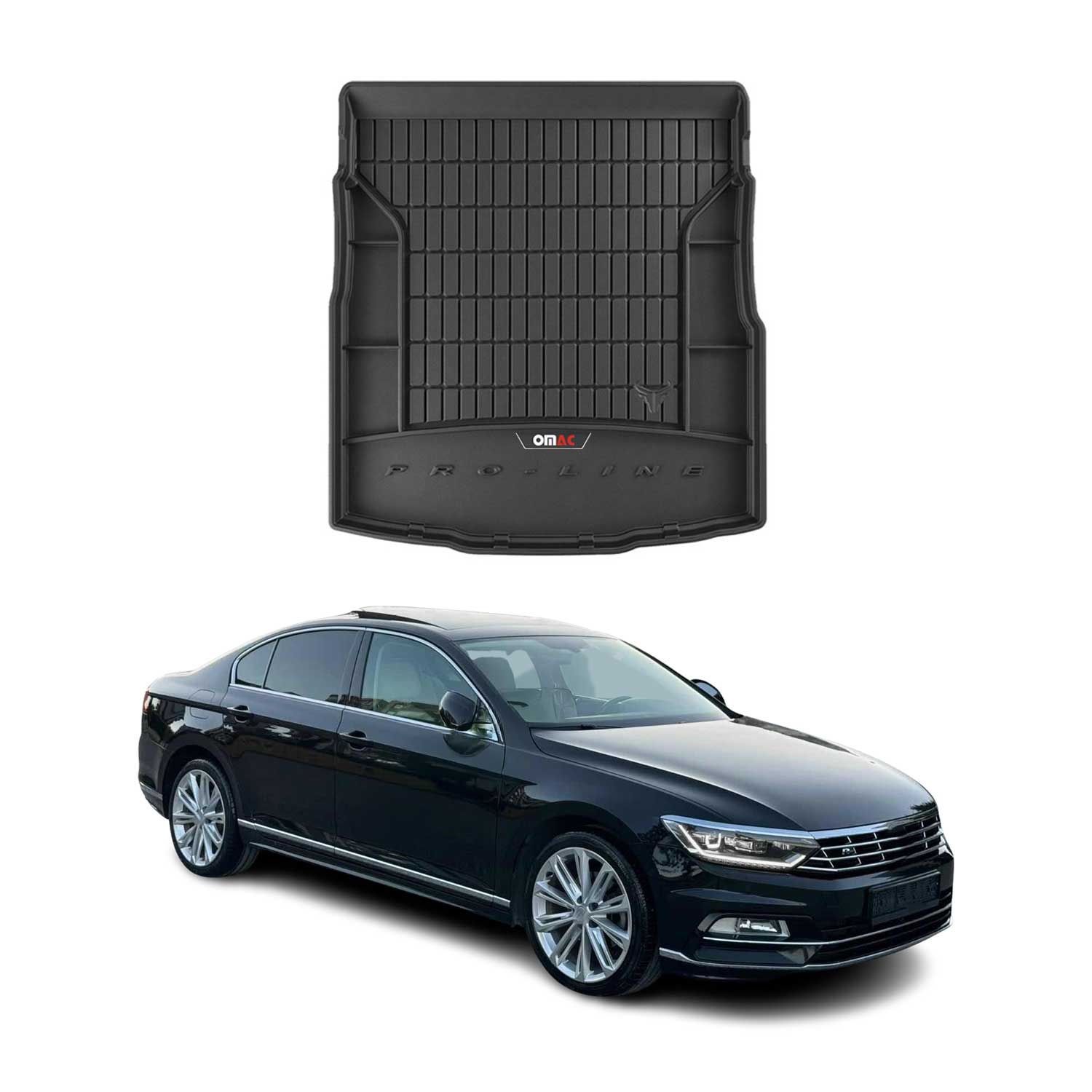 Tapis de Coffre pour VW Passat B8 2014-2019 TPE Noir