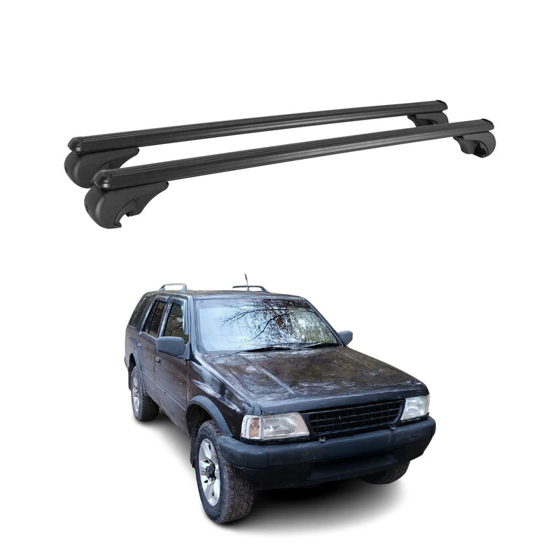 Barres de toit Transversales pour Opel Frontera 1992-1998 Aluminium Noir