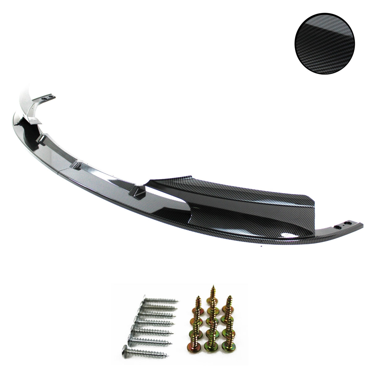 JOM Lèvre de Pare-choc Avant pour BMW Série 3 F30/F31 2011-2019 Carbon Optik Sport Look 2 pièces