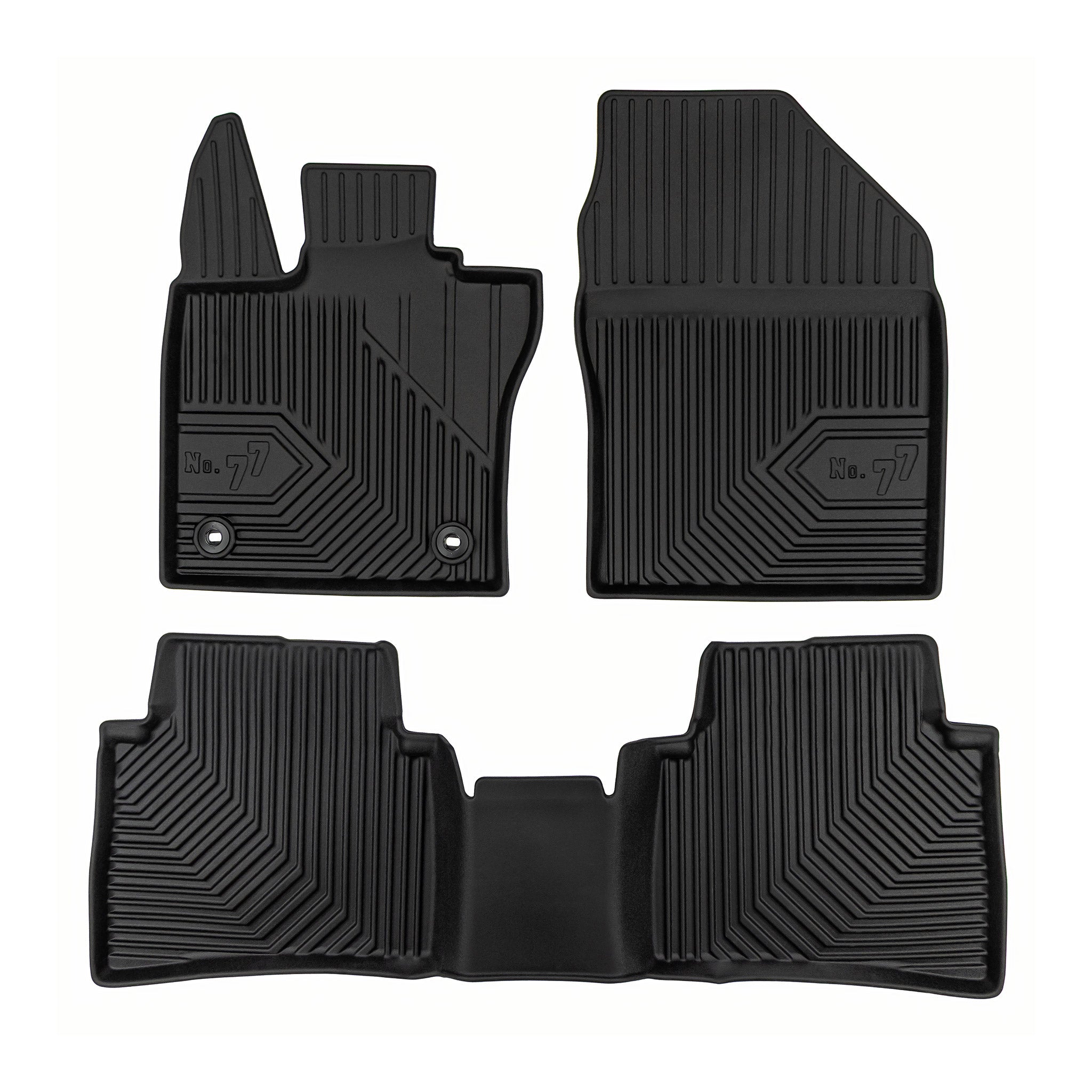 Tapis de Sol de Voiture pour Toyota Prius V 2022-2026 TPE Imperméable Noir 3Pcs