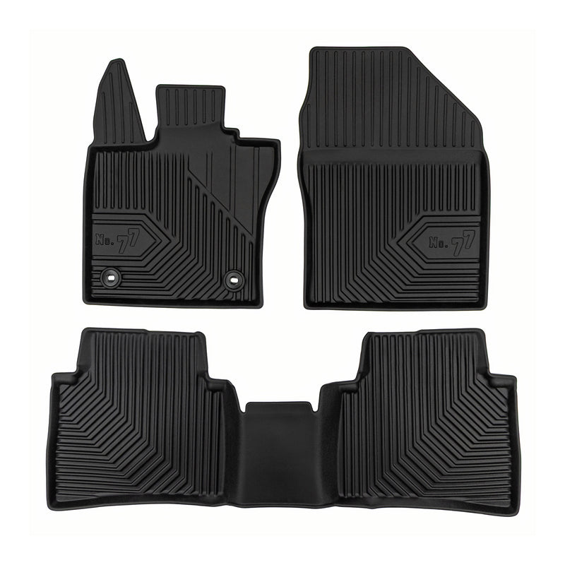 Tapis de Sol de Voiture pour Toyota Prius V 2023-2025 TPE Imperméable Noir 3Pcs