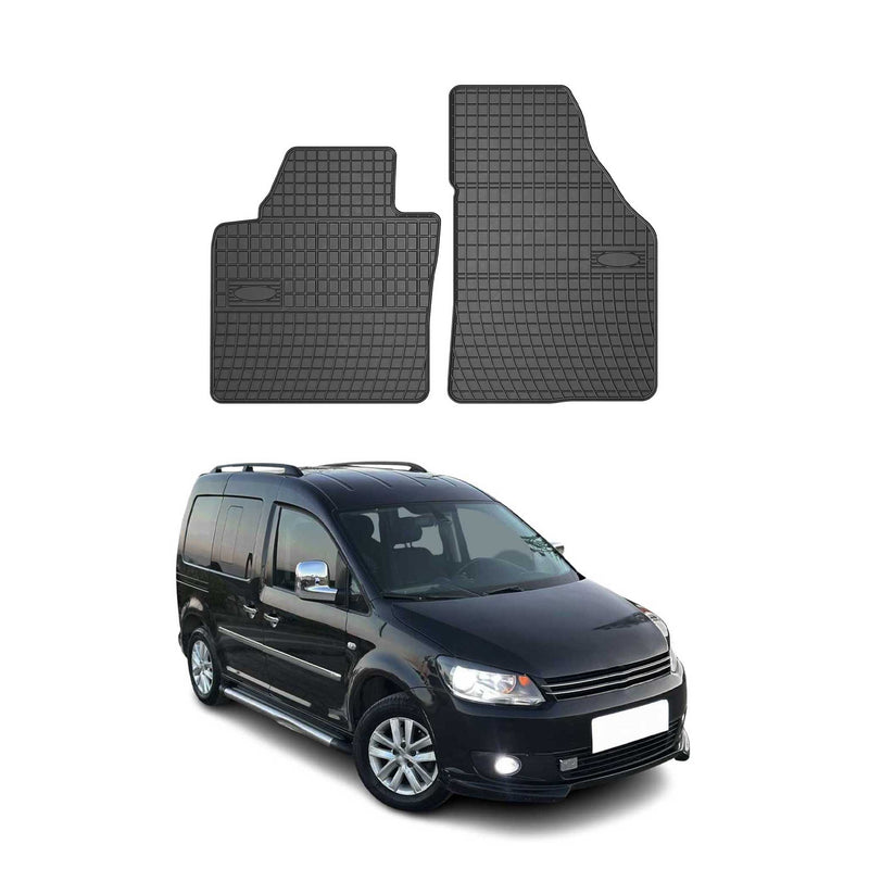 Tapis de Sol pour VW Caddy 2003-2020 Caoutchouc Noir