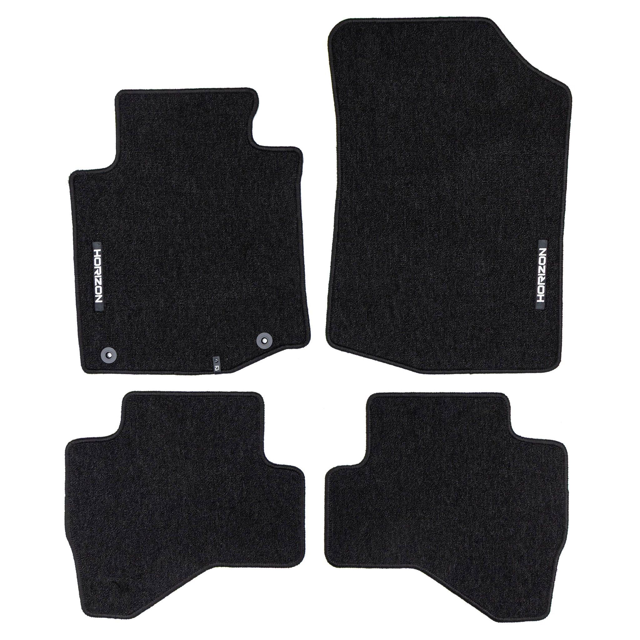 Tapis de Sol de Voiture pour Toyota Aygo I 2005-2010 Pre-FL Velours Noir 4Pcs