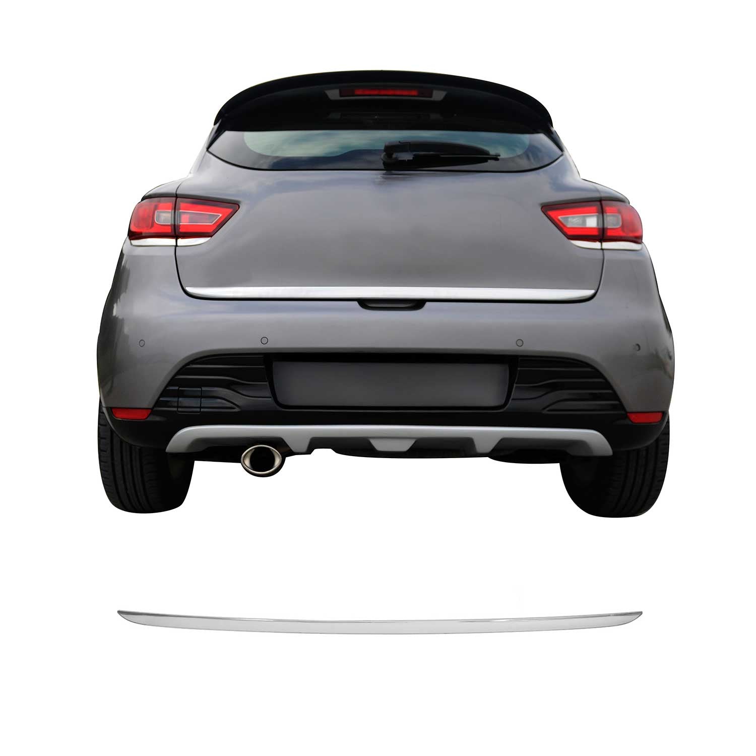 Garniture de Hayon Coffre pour Renault Clio IV 2012-2019 acier inoxydable