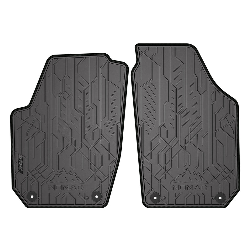 Tapis de Sol de Voiture pour Skoda Fabia II 2006-2014 Caoutchouc 2Pcs Noir