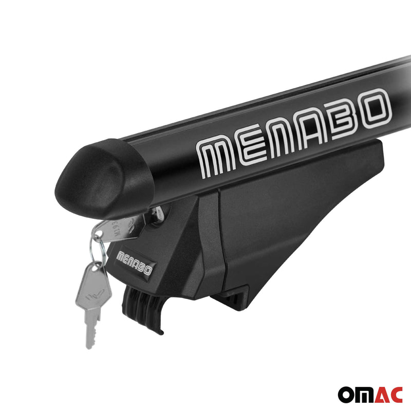 Tiger Barres de toit transversales pour Peugeot 5008 mk3 2024-2025 Alu Noir 2x