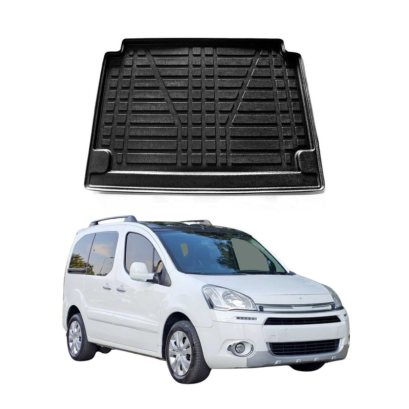 Tapis de Coffre pour Citroen Berlingo 2008-2018 en TPE Noir