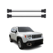 Barres de toit transversales pour Jeep Renegade 2015-2025 Aluminium Gris
