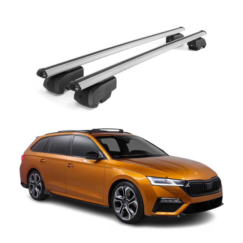 Barres de toit Transversales pour Skoda Octavia Combi IV 2019-2023 ABE Alu