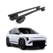 Barres de toit Transversales pour Kia EV3 2024-2026 Aluminium Noir 2Pcs