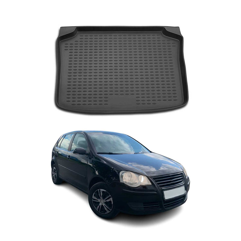 Tapis de Coffre pour VW Polo 2001-2009 TPE Noir